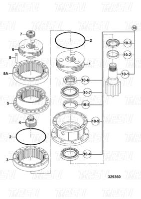 Προσαρμοσμένο μπουλόνι για JRC0007 JS220 Excavator Swing Drive Κατάλογος σε απόθεμα