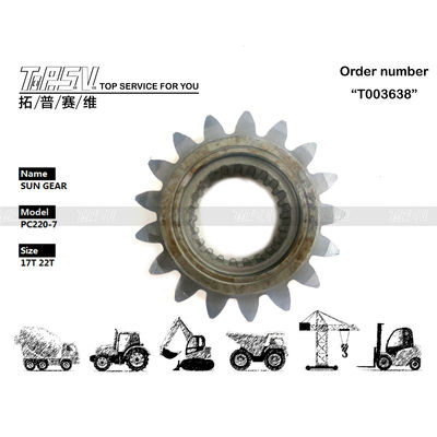 206-26-71410 Ανώτατη αντοχή PC220-7 Εκσκαφέας Swing 1 Στάδιο Sun Gear Εύκολη εγκατάσταση Συντήρηση με βολικό λάδι εργαλείων