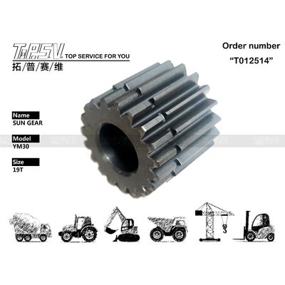 Υψηλής Ακρίβειας YM30 Οδοντωτός Ήλιος Διπλής Βαθμίδας για Εκσκαφέα για Βαριά Μηχανήματα σε Μαύρο Φινίρισμα