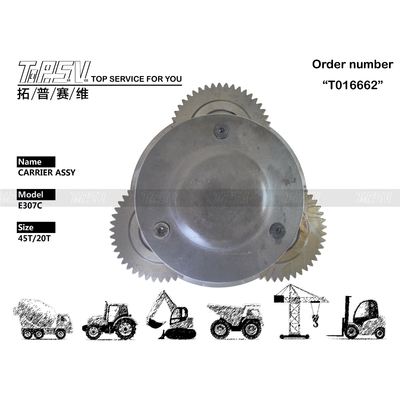Ατσάλινο Βαρέως Τύπου E307C Εκσκαφέας Μετακίνησης 1 Σταδίου Συγκρότημα Φορέα σε Μαύρο Χρώμα για Λειτουργίες Κατασκευών Βαρέως Τύπου