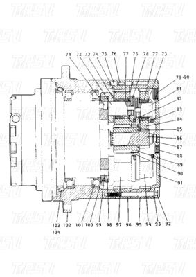 E120B Καταλόγος 099-4141 Βαρύ φορτίο Ατσάλι Excavator Τελική κίνηση κινητήρα