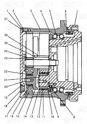 114-1466 Βαρύ φορτίο Ατσάλι Excavator Travel Drive Gearbox με μπουλτό στην εγκατάσταση Κατάλογος E312B