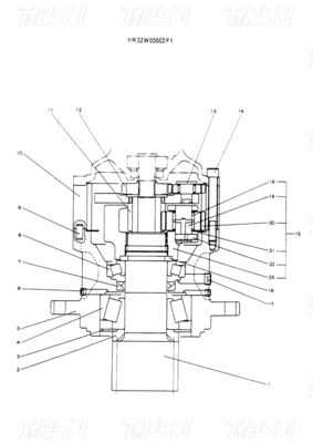 YR32W00002F1 Bolt On Excavator Swing Drive Πλανητικοί μειωτές για ορυχεία και ενέργεια SK60-5 Κατάλογος