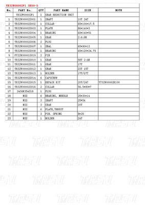 YR32W00002F1 Bolt On Excavator Swing Drive Πλανητικοί μειωτές για ορυχεία και ενέργεια SK60-5 Κατάλογος