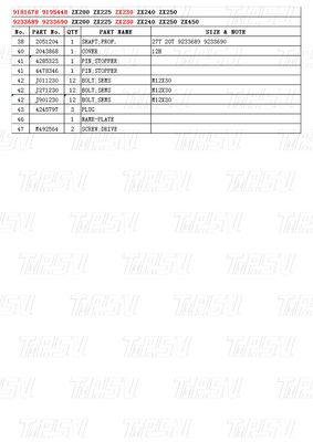 Προσαρμοσμένα χρώματα Excavator Travel Drive Catalog Μηχανές