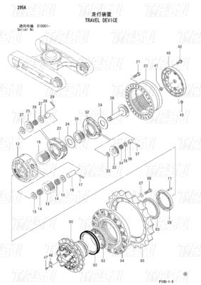 Προσαρμοσμένα χρώματα Excavator Travel Drive Catalog Μηχανές