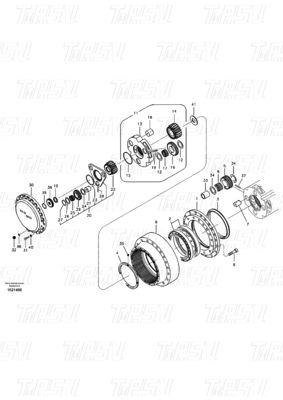 Μαύρο χρώμα VOE14551150 EC290B Excavator Travel Motor Drive Καταλόγος με εγκατάσταση μπουλτών