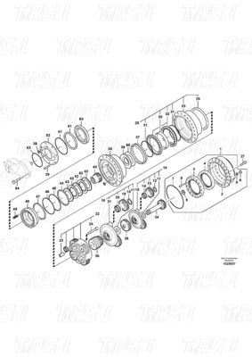 Προσαρμοσμένα χρώματα VOE14608847 Excavator Travel Drive Catalog Gear Box Εγκατάσταση και κορυφαίες επιδόσεις