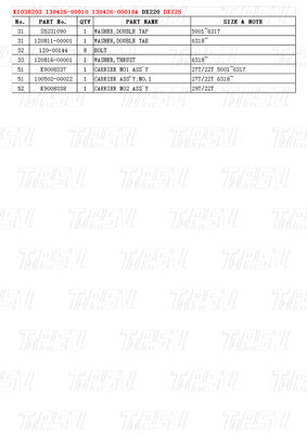 OEM Steel Bolt On Swing Motor για την Hitachi K1038203 130426-00010 130426-00010A DX225 Καταλόγος κινητήρα swing excavator
