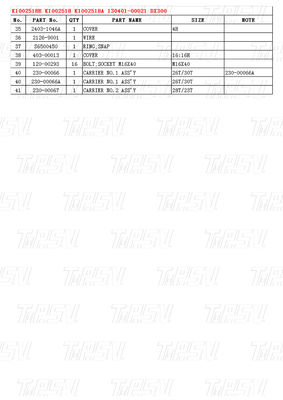K1002518B K1002518 K1002518A 130401-00021 DX300 Εκσκαφέας Swing Drive Κατάλογος με διάφορα μοντέλα εκσκαφέα χωρητικότητες