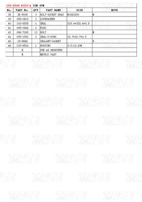102-6500 E315-A Εκσκαφέας ταξιδιωτική οδήγηση κατάλογος Bolt-on σε απόθεμα Μαύρο χρώμα εργοστασίου