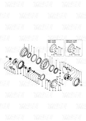 096-4315 096-6334 099-3665 E200B Εκσκαφέας Ταξιδιωτικός κινητήρας Καταλόγος Μέρη κινητήρα διαφόρων μοντέλων