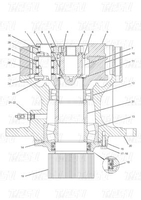 Μαύρο βρόγχος 148-4644 523-0553 E320C Εκσκαφέας Swing Drive Κατάλογος για μηχανήματα Επισκευαστήρια Υδραυλική κίνηση