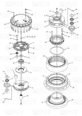 Υδραυλικά 296-6218 E336D Excavator Travel Drives Κατάλογος για τους εξορυκτές με μπουλτό στην εγκατάσταση