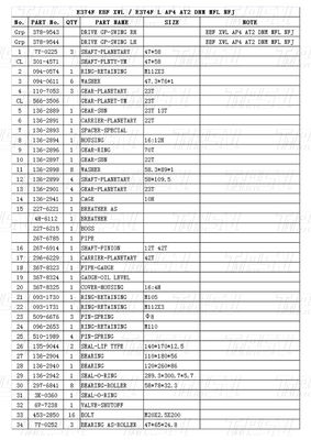Ατσάλι ποικίλου βάρους 378-9543 378-9544 E374F Καταλόγος οδήγησης κλίσης σκάφους με προσαρμοσμένα χρώματα