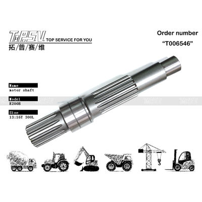 096-4372 Θερμική επεξεργασία χάλυβα E200B Excavator Travel Motor Shaft για ανώτερη απόδοση και μακροζωία