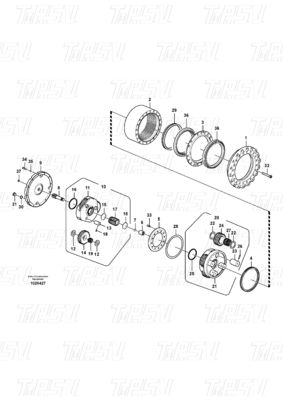 Good price VOE14575732 Τροχαία κιβώτια μεταφοράς για χάλυβα εξορυκτήρα για το κατάλογο Volvo EC240B σε απευθείας σύνδεση