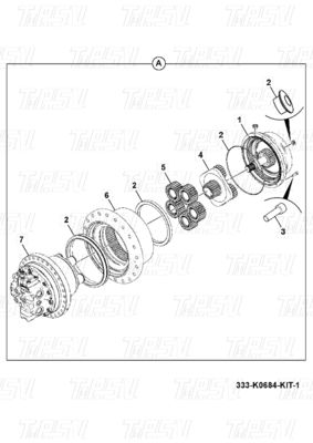 Good price 333/K0684 Τροχαίο κιβώτιο σιδηροδρομικής εκσκαφής με υδραυλική κίνηση κινητήρα JS200 σε απευθείας σύνδεση
