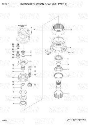 Good price Προσαρμόσιμο χρώμα Excavator Τελική κίνηση κινητήρα R110-7 39N4-12100 Κατάλογος σε απευθείας σύνδεση