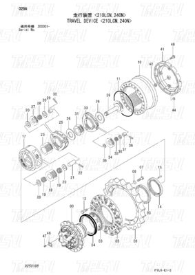 Good price 9250188 9269199 Χρώματα εξατομικευμένα ZX200-3 Εκσκαφέας Ταξίδι Τελική κίνηση Καταλόγος Κινητήρα σε απευθείας σύνδεση