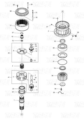 Good price K1002518B K1002518 K1002518A 130401-00021 DX300 Εκσκαφέας Swing Drive Κατάλογος με διάφορα μοντέλα εκσκαφέα χωρητικότητες σε απευθείας σύνδεση