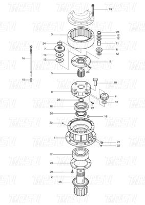 Good price 404-00062 DH150-7 Εκσκαφέας Swing Drive Καταλόγος κινητήρων για πολλαπλές μάρκες και μοντέλα σε απευθείας σύνδεση