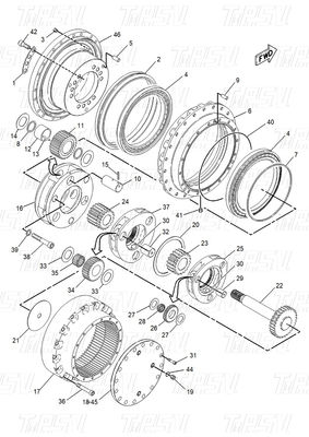 Good price 102-6500 E315-A Εκσκαφέας ταξιδιωτική οδήγηση κατάλογος Bolt-on σε απόθεμα Μαύρο χρώμα εργοστασίου σε απευθείας σύνδεση