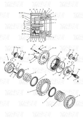 Good price Οικονομικό χάλυβα 114-1484 E320B Εκσκαφέας ταξιδιωτική κίνηση Καταλόγος κινητήρας για ενέργεια / εξορύξεις σε απευθείας σύνδεση